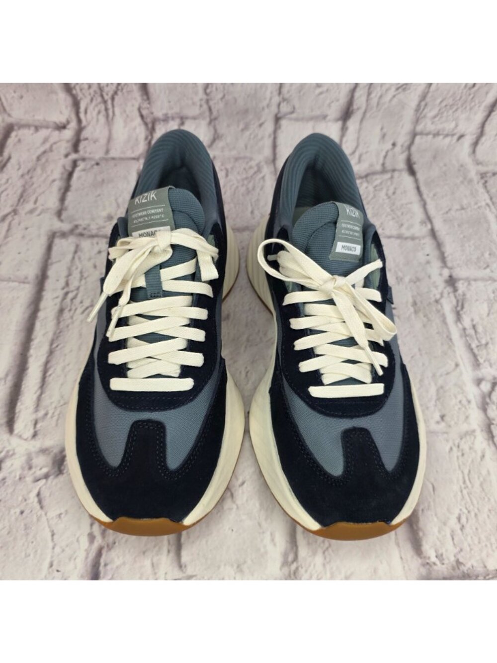 Kizik Monaco Sneaker Womens 9 Stormy Weather Naval Academy Comfort Shoes READ - Picture 5 of 13
